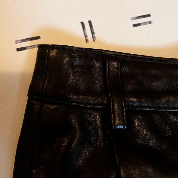 REFORMATION Veda Rivington Wide Leg Leather Trouser Black Sz 0 - Picture 8 of 10